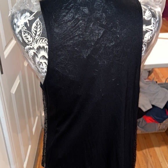 INC International Concepts size small black sequin waterfall front vest - Picture 7 of 9